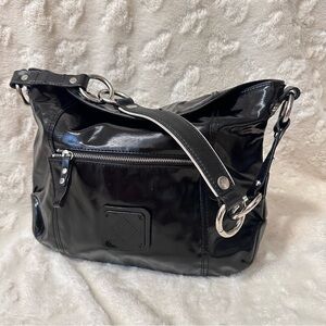 Donald Pliner Black Leather Shoulder Bag